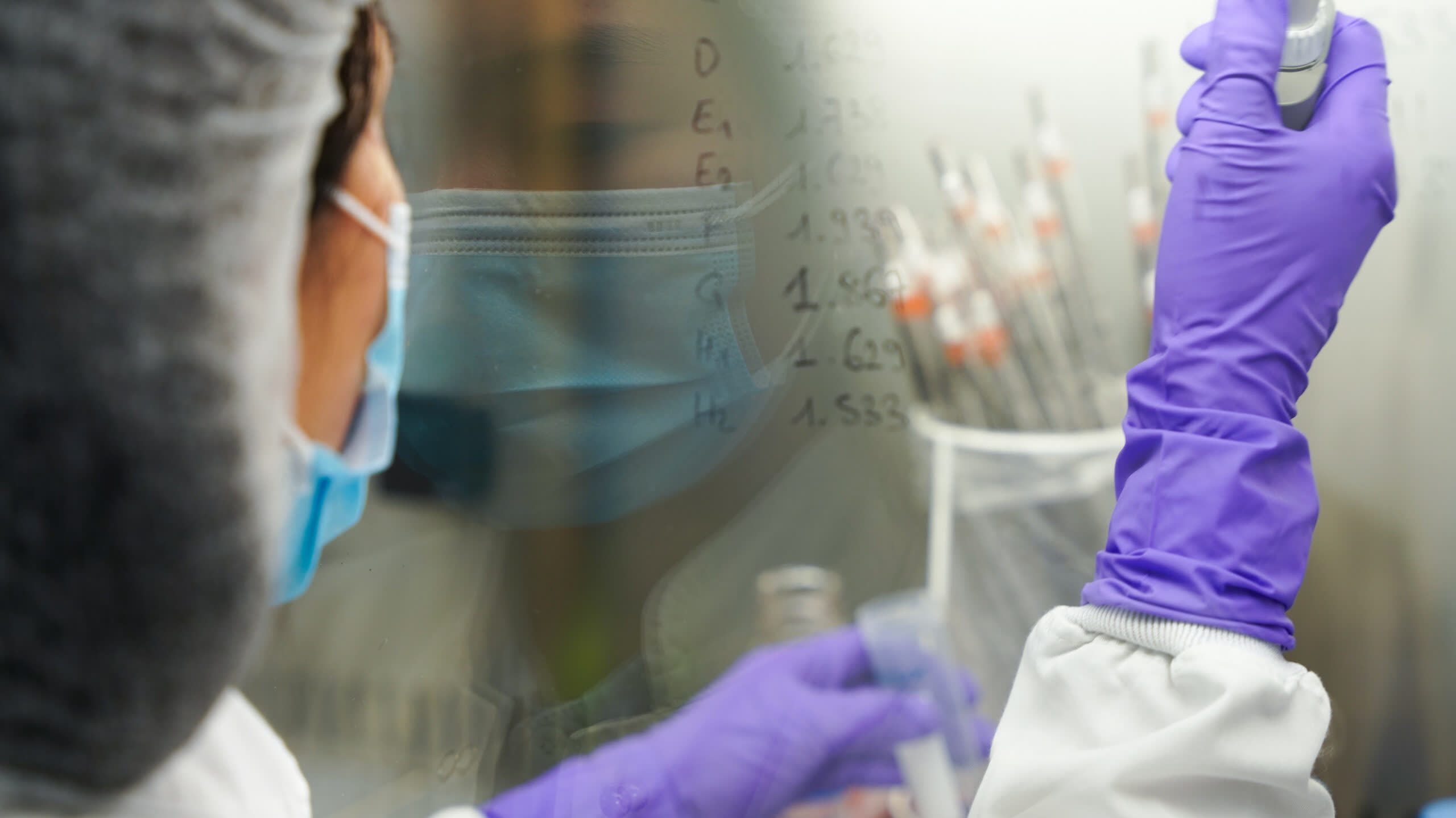 TreeFrog team working in the cleanroom