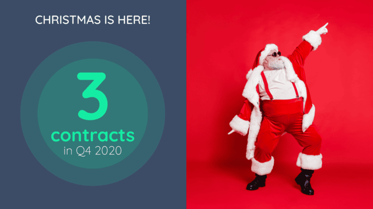 Noël est là : nos 3 premiers contrats signés au 4ème trimestre 2020 !